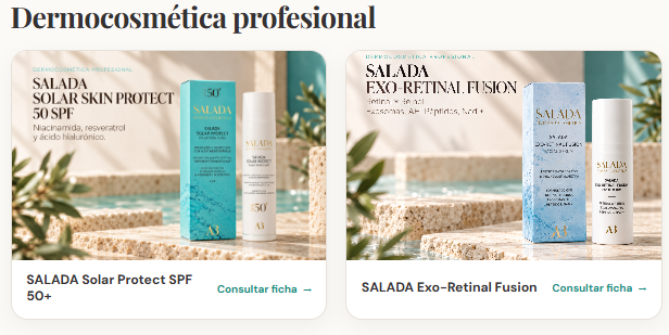 Dermocosmética profesional SALADA